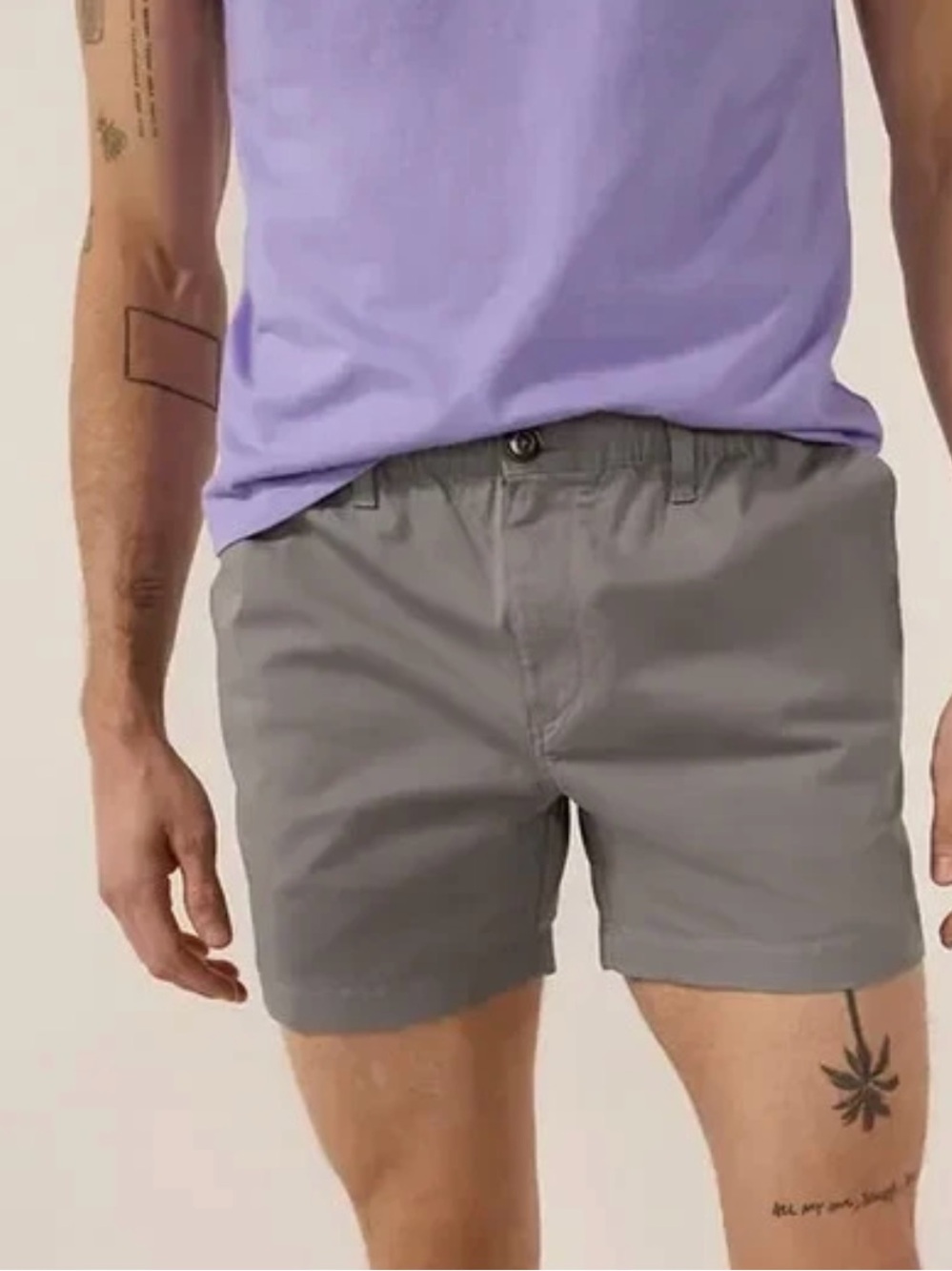 chubbies gray/beige originals Flat Front Men's Shorts 5”